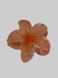 Peach baby big flower claw clip