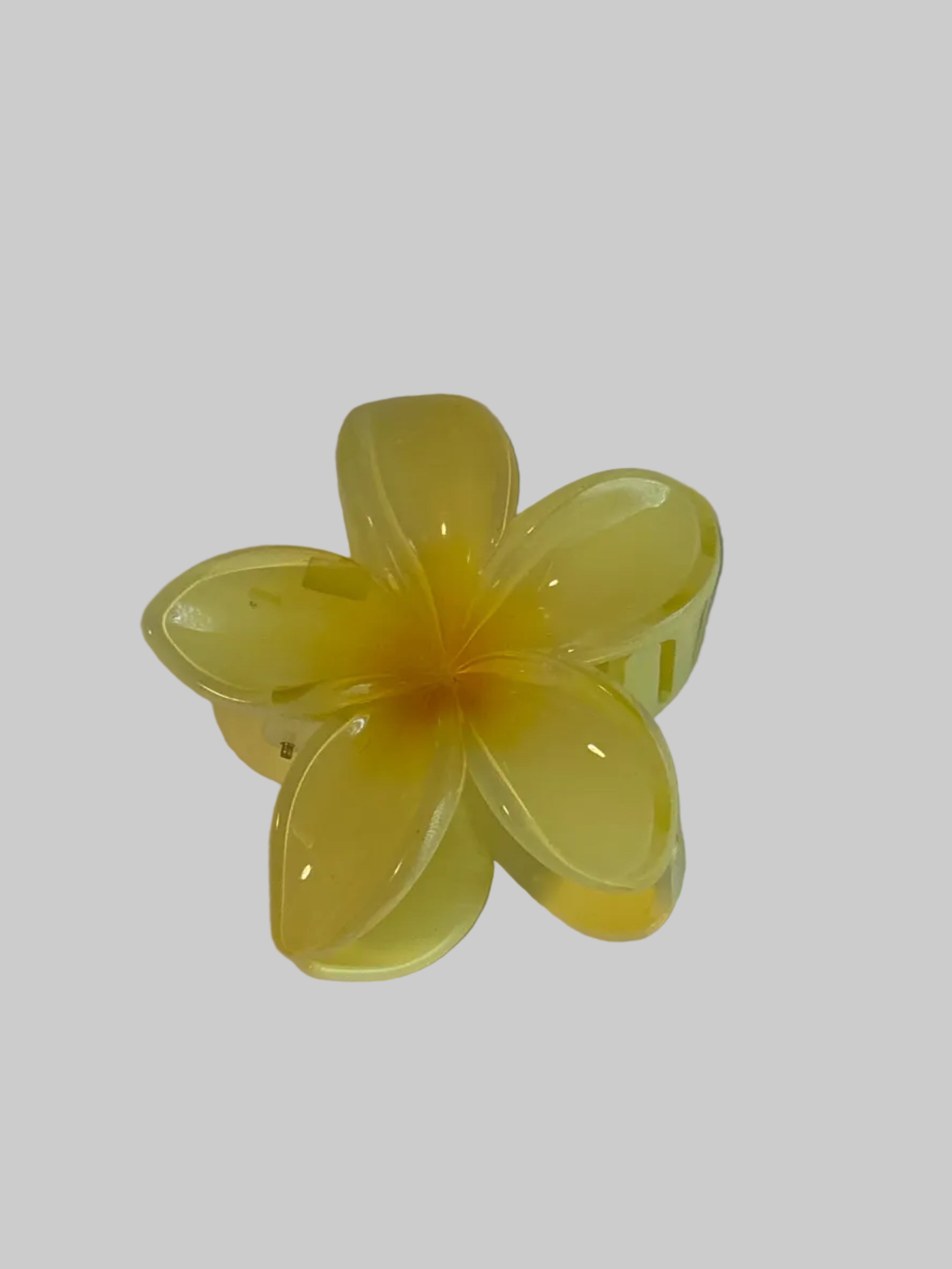 Yellow baby big flower claw clip.